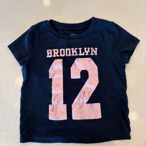Art Class Navy and Pink Brooklyn Tee